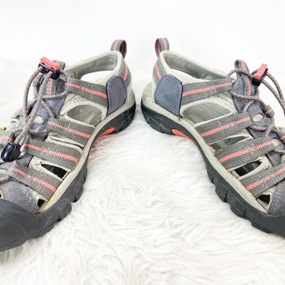 Keen 8.5 Womens Gray Coral Pink Newport H2 Strappy Walking Hiking Sandals - Picture 10 of 16